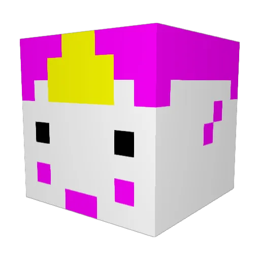 Kyragar Minecraft avatar head, 3D render