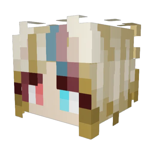 Kyraseis Minecraft avatar head, 3D render