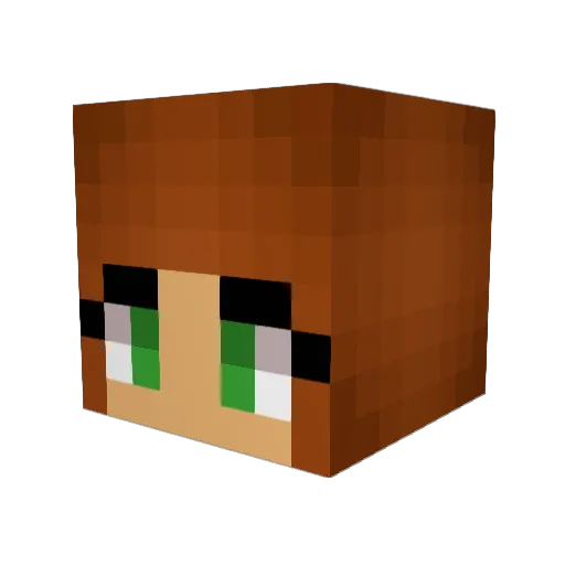 Kyravi Minecraft avatar head, 3D render