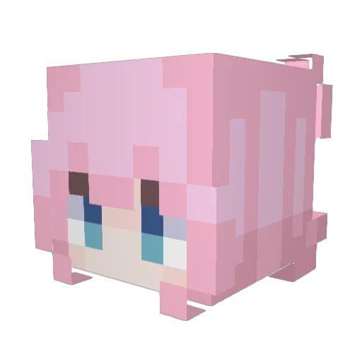 Kyrbee Minecraft avatar head, 3D render