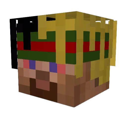 Kyresto Minecraft avatar head, 3D render