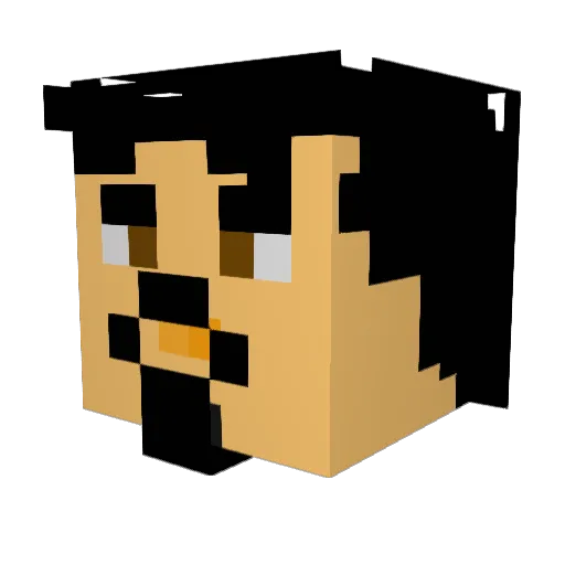 Kyriam_ Minecraft avatar head, 3D render