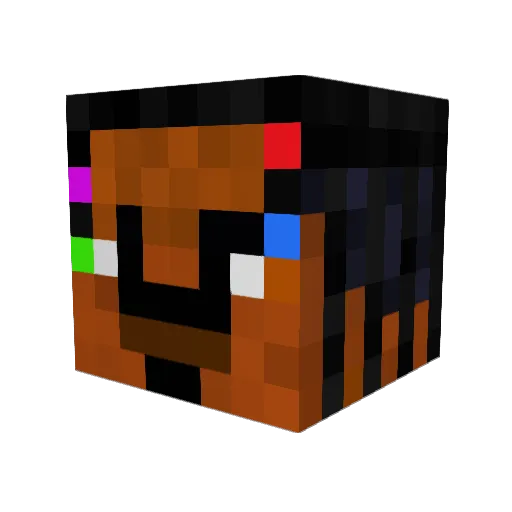 Kyribe Minecraft avatar head, 3D render