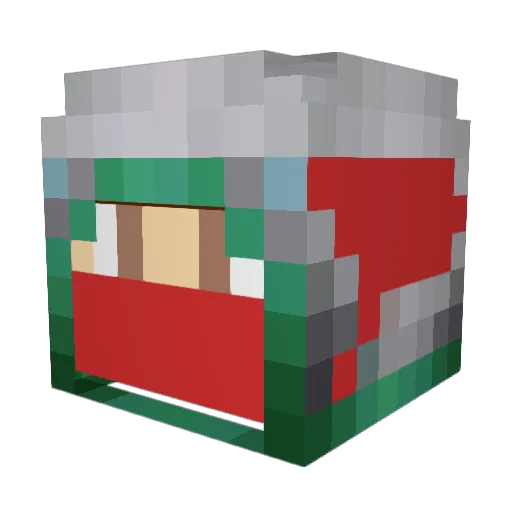 Kyrikk Minecraft avatar head, 3D render