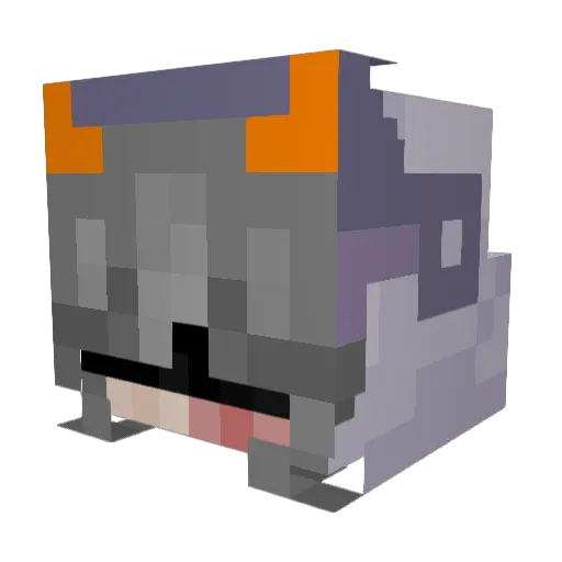 KyrinOrange Minecraft avatar head, 3D render