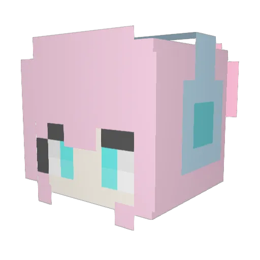 Kyrionne Minecraft avatar head, 3D render