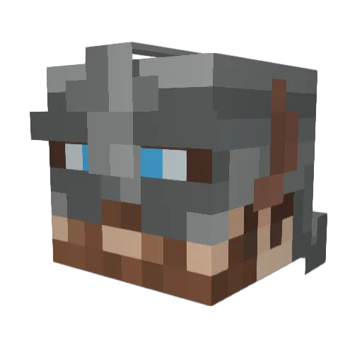 Kyrixon Minecraft avatar head, 3D render