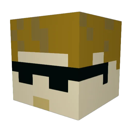 KyroR16 Minecraft avatar head, 3D render