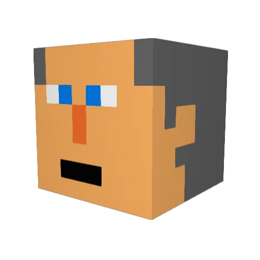 KyroWave Minecraft avatar head, 3D render