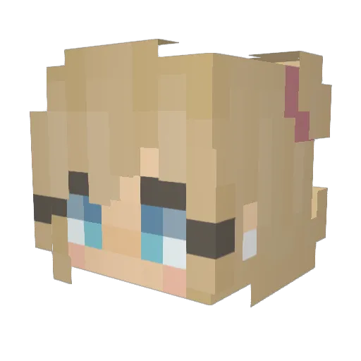 Kyroce Minecraft avatar head, 3D render