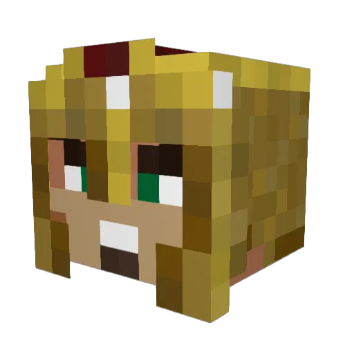 Kyrolast Minecraft avatar head, 3D render