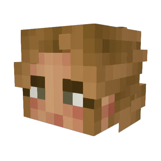 Kyrrn Minecraft avatar head, 3D render
