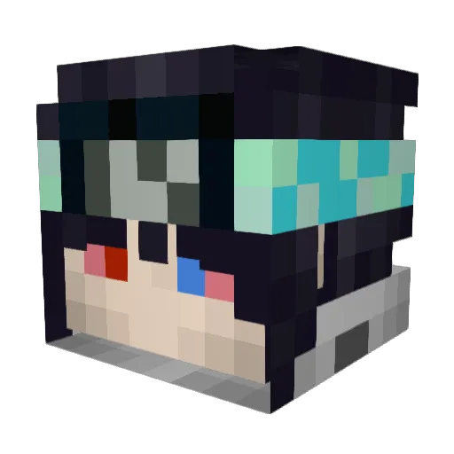 Kyrroxx Minecraft avatar head, 3D render
