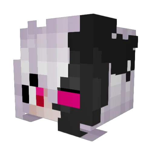 Kyrume Minecraft avatar head, 3D render