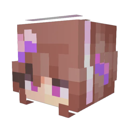 Kyrusu Minecraft avatar head, 3D render