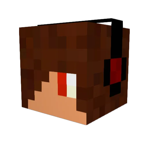 Kyrxes Minecraft avatar head, 3D render