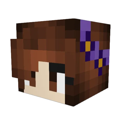Kyryous Minecraft avatar head, 3D render