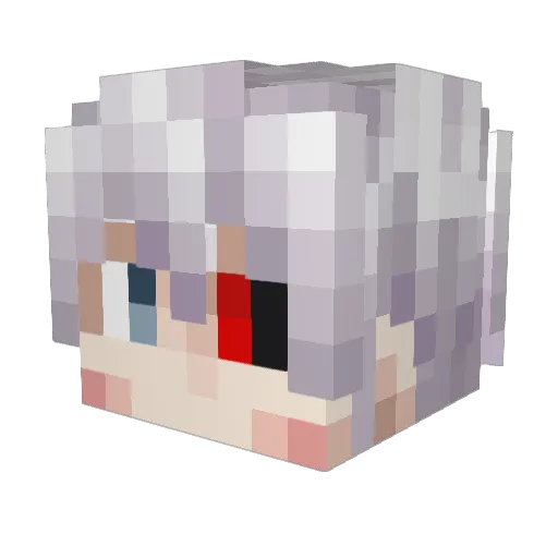 Kyrzal Minecraft avatar head, 3D render