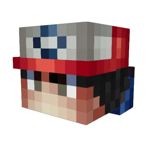 Kyserrrr Minecraft avatar head, 3D render