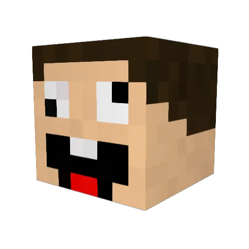 Kyshor Minecraft avatar head, 3D render