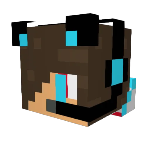 Kysyn Minecraft avatar head, 3D render