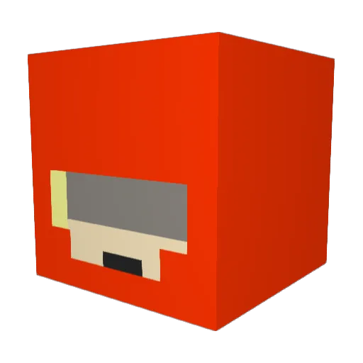 Kyt3s Minecraft avatar head, 3D render