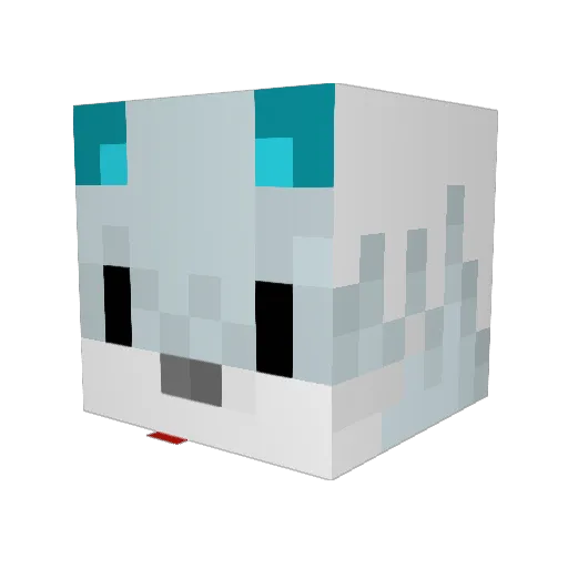 Kytarian Minecraft avatar head, 3D render