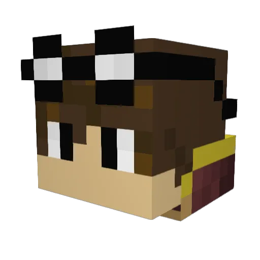 Kythar Minecraft avatar head, 3D render