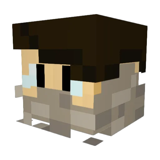 Kython17 Minecraft avatar head, 3D render