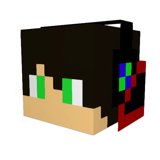 Kytrix19 Minecraft avatar head, 3D render