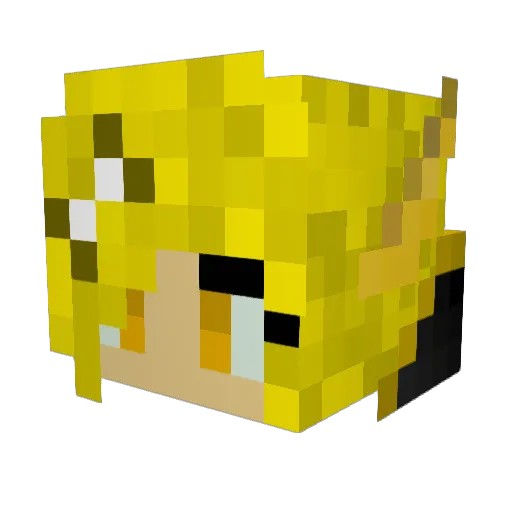 KyttoK Minecraft avatar head, 3D render