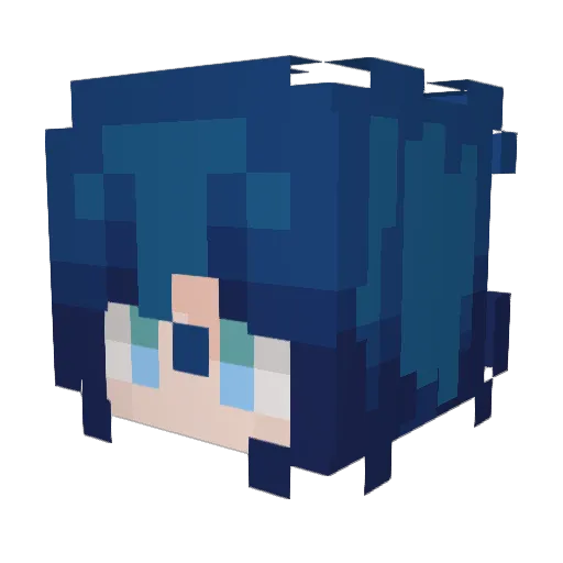 KyuBibou Minecraft avatar head, 3D render