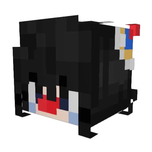 KyuClown Minecraft avatar head, 3D render