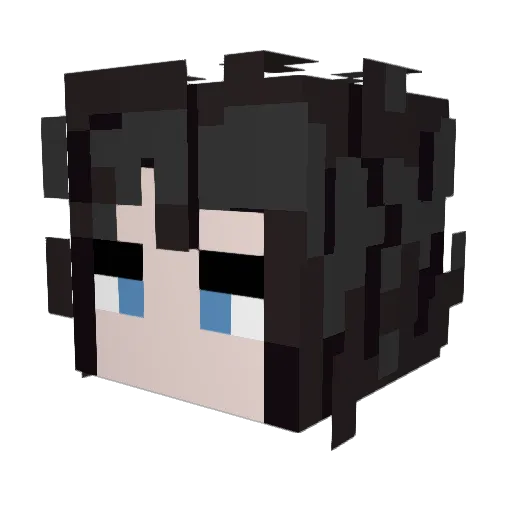 KyuOnii Minecraft avatar head, 3D render