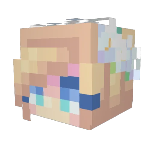 KyuSob Minecraft avatar head, 3D render