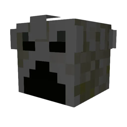 Kyubito Minecraft avatar head, 3D render