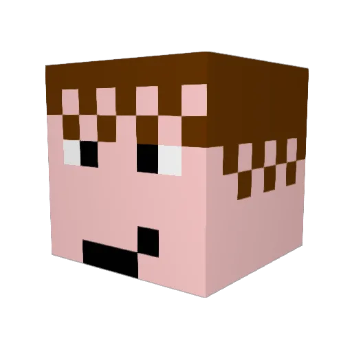 Kyuby1985 Minecraft avatar head, 3D render