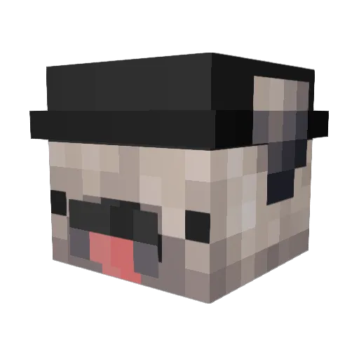 Kyudojin_ Minecraft avatar head, 3D render