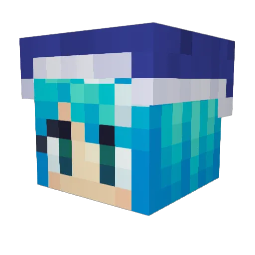 Kyuhl Minecraft avatar head, 3D render
