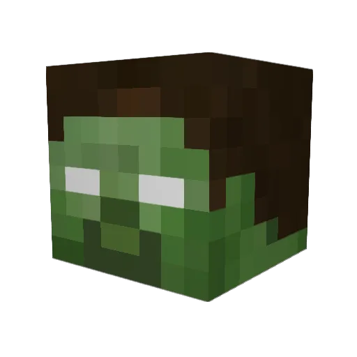 Kyukestuki Minecraft avatar head, 3D render