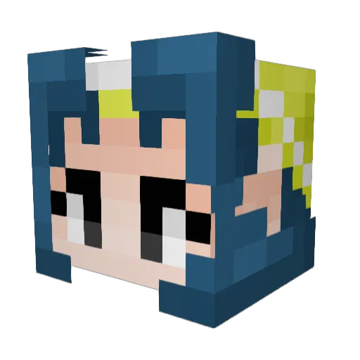 Kyuketsuk1 Minecraft avatar head, 3D render