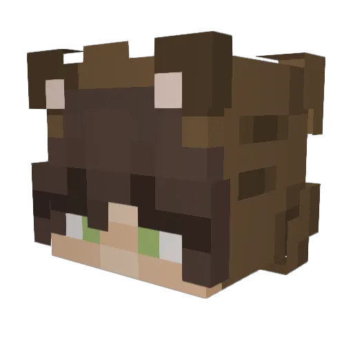 Kyulfx Minecraft avatar head, 3D render