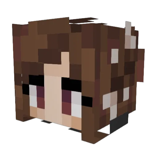KyulusRed Minecraft avatar head, 3D render
