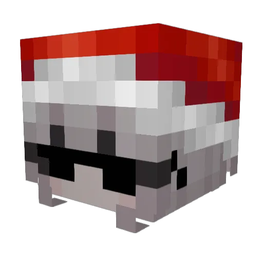 Kyumni Minecraft avatar head, 3D render