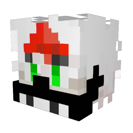 Kyunne Minecraft avatar head, 3D render