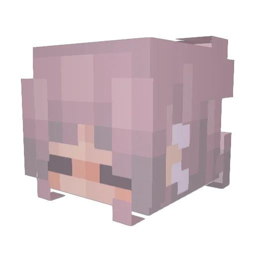 Kyureax Minecraft avatar head, 3D render