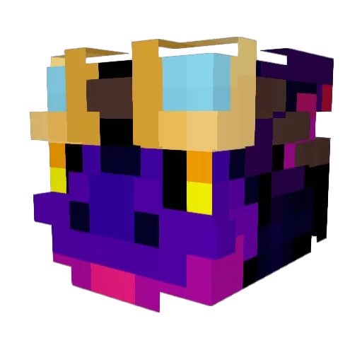 Kyuroma Minecraft avatar head, 3D render
