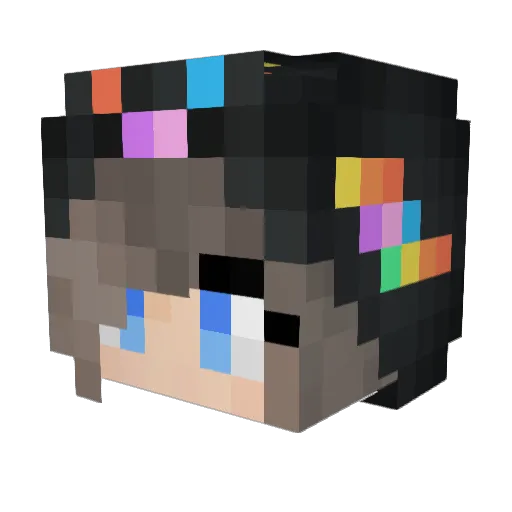 Kyush0 Minecraft avatar head, 3D render