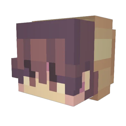 Kyushv Minecraft avatar head, 3D render