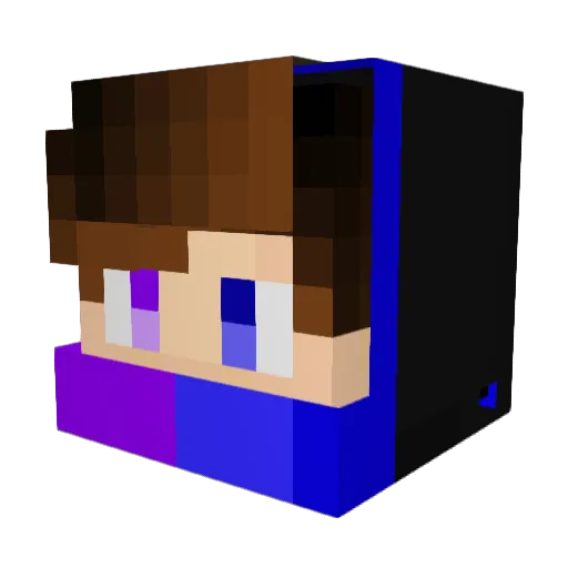 Kyutie_Chan Minecraft avatar head, 3D render